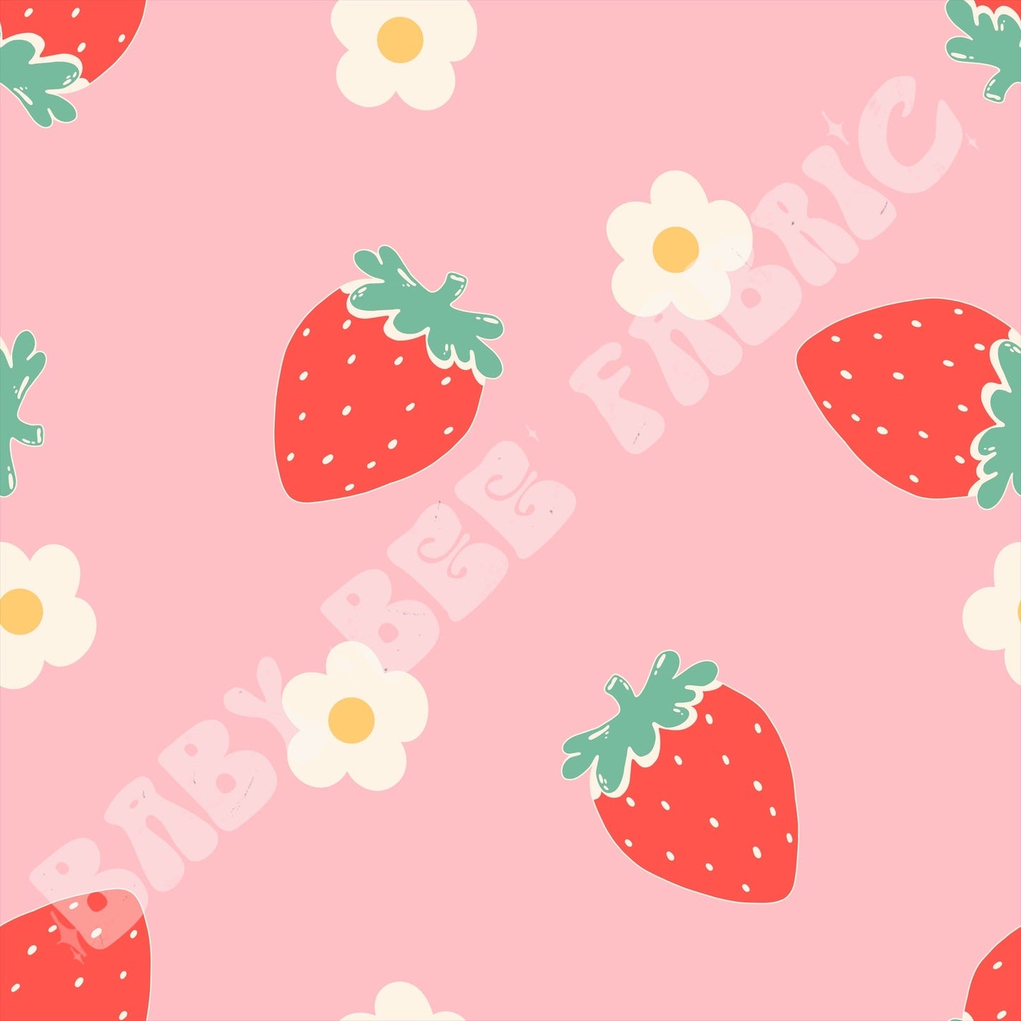Pink Floral Strawberries