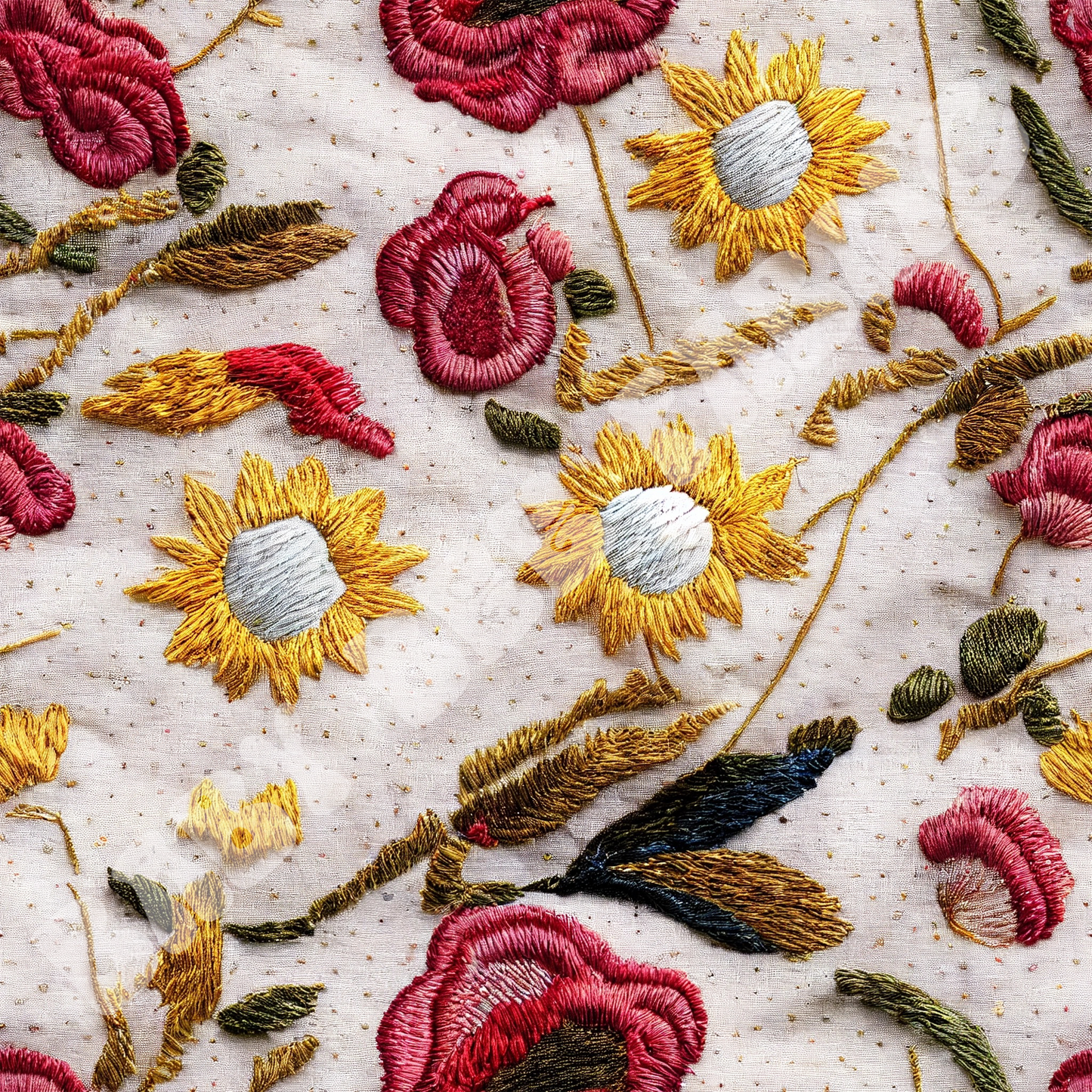 Rose Floral Embroidery