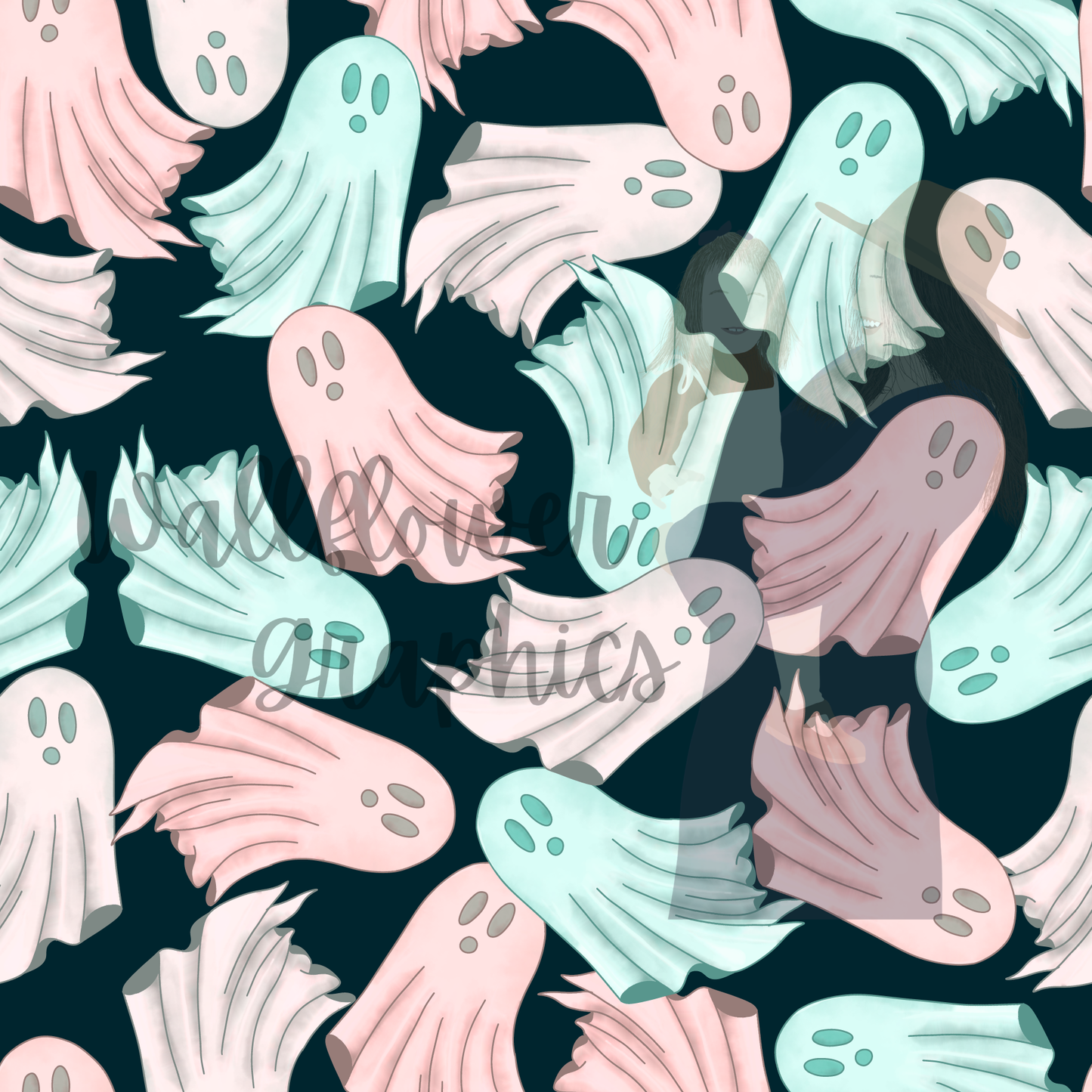 Pink & Blue Ghosts
