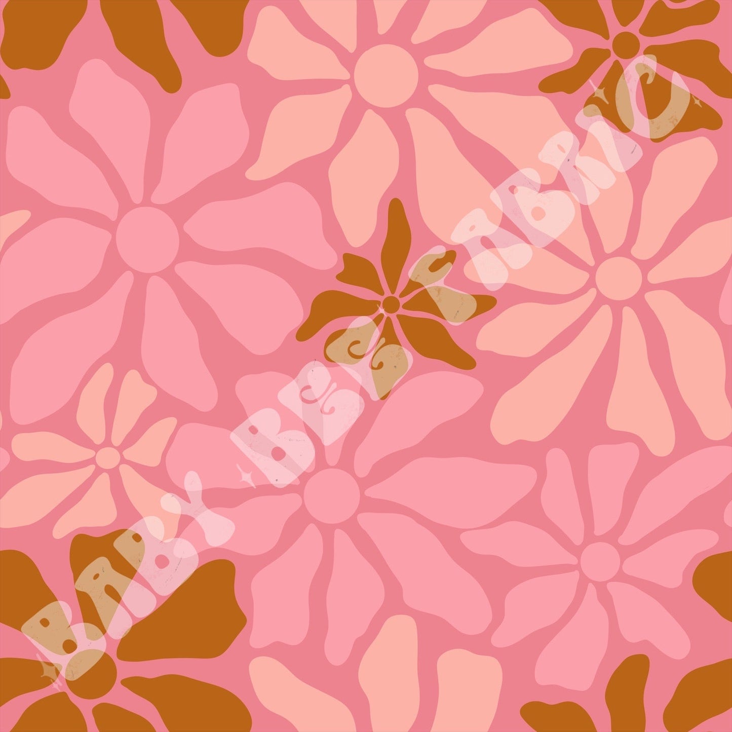 Pink and Brown Floral