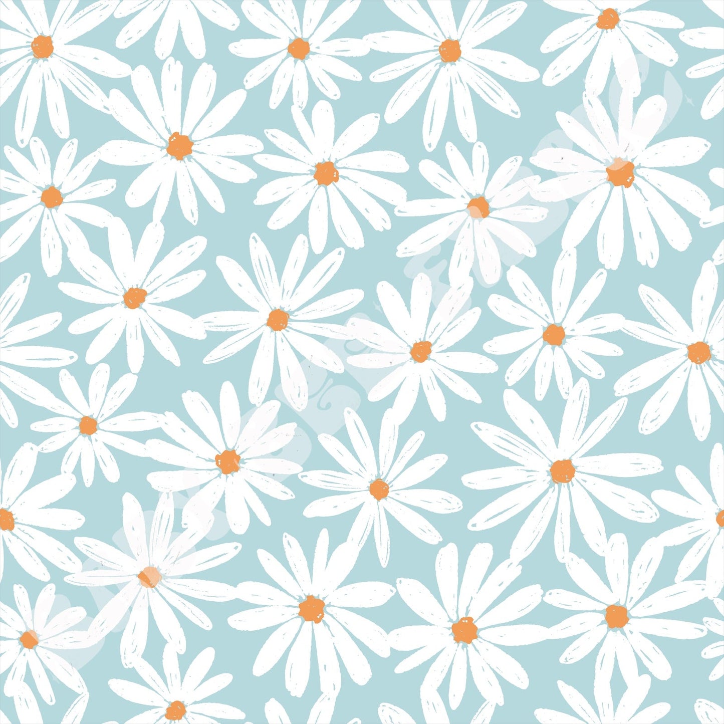 Blue Sketch Floral