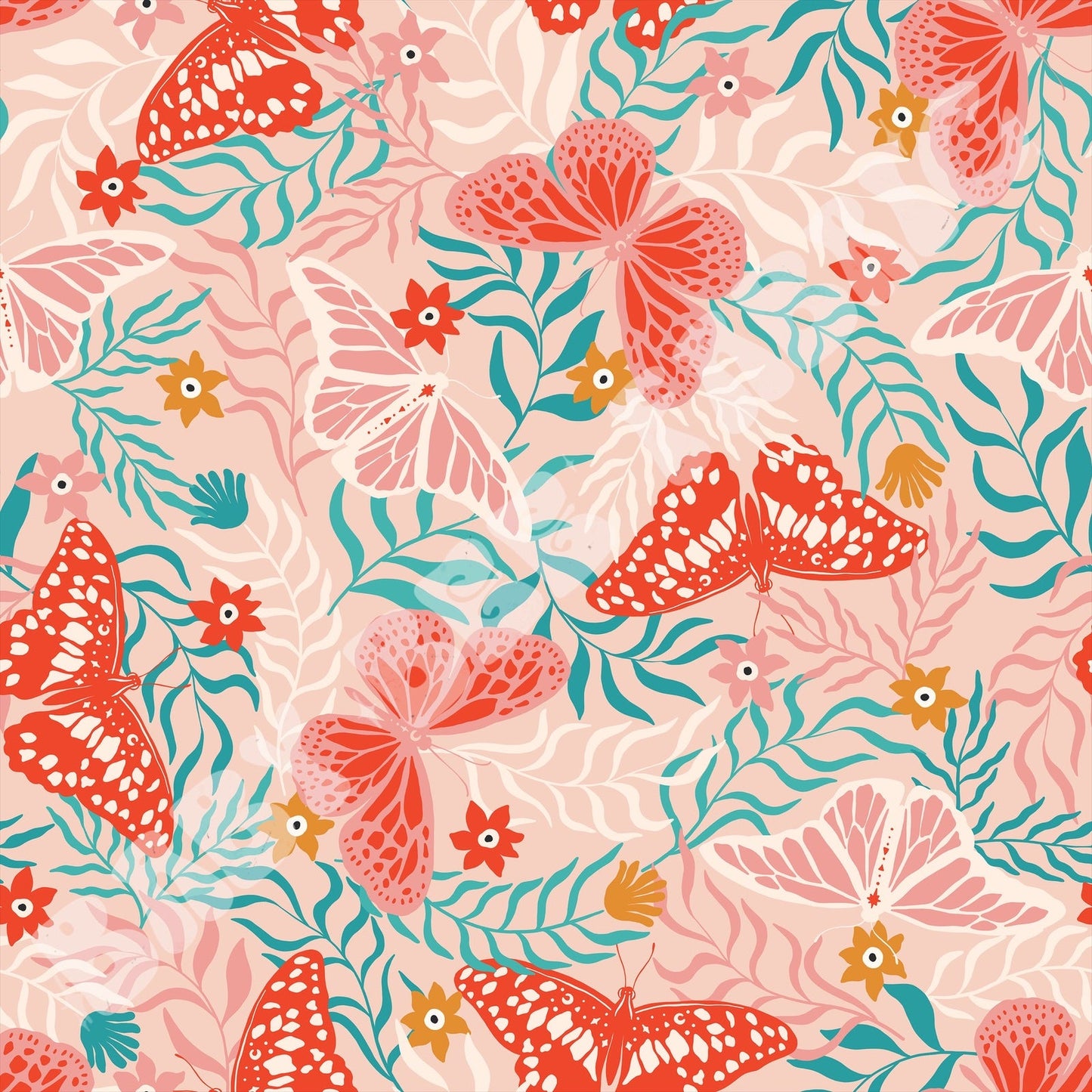 Pink & Red Butterflies