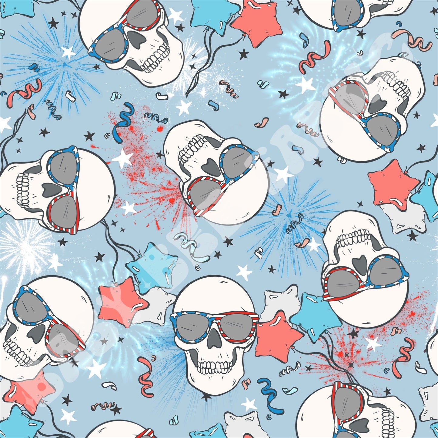 4th Of July Skulls