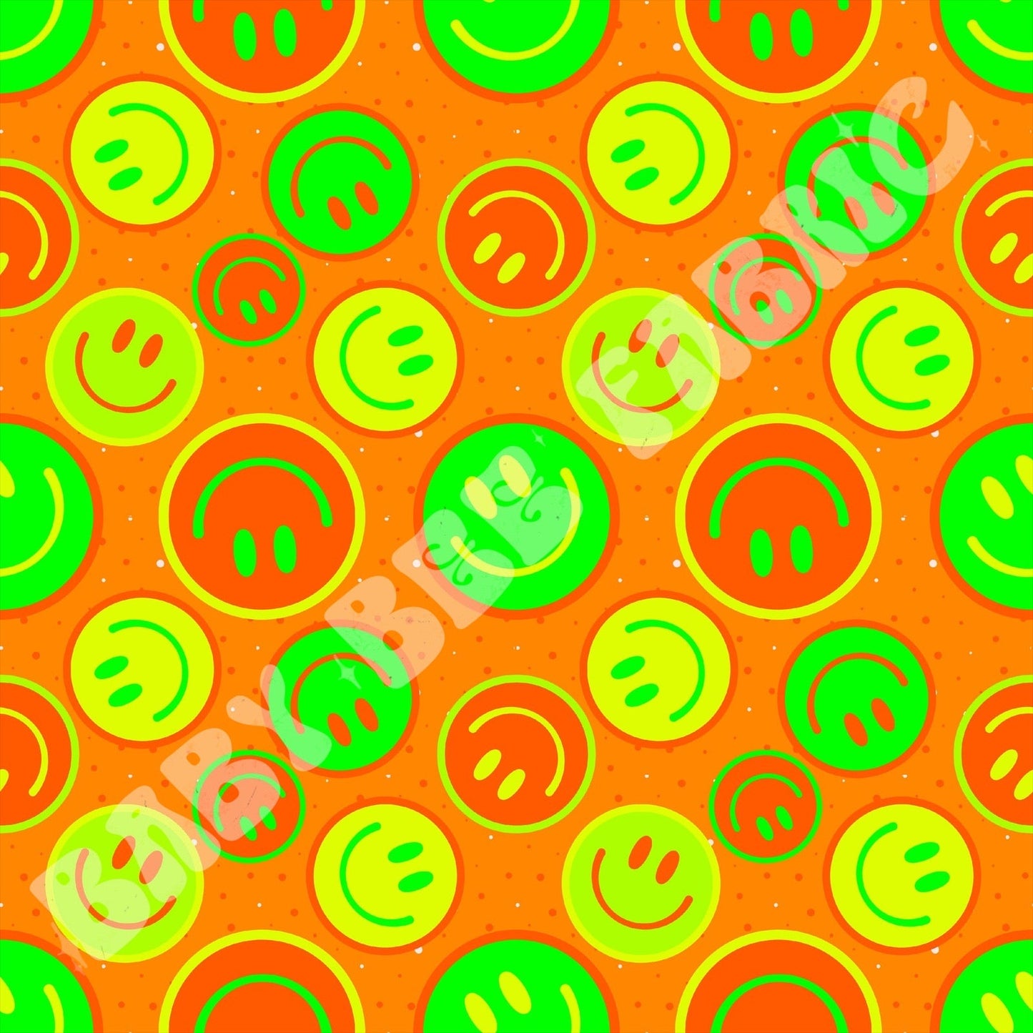 Neon orange smileys