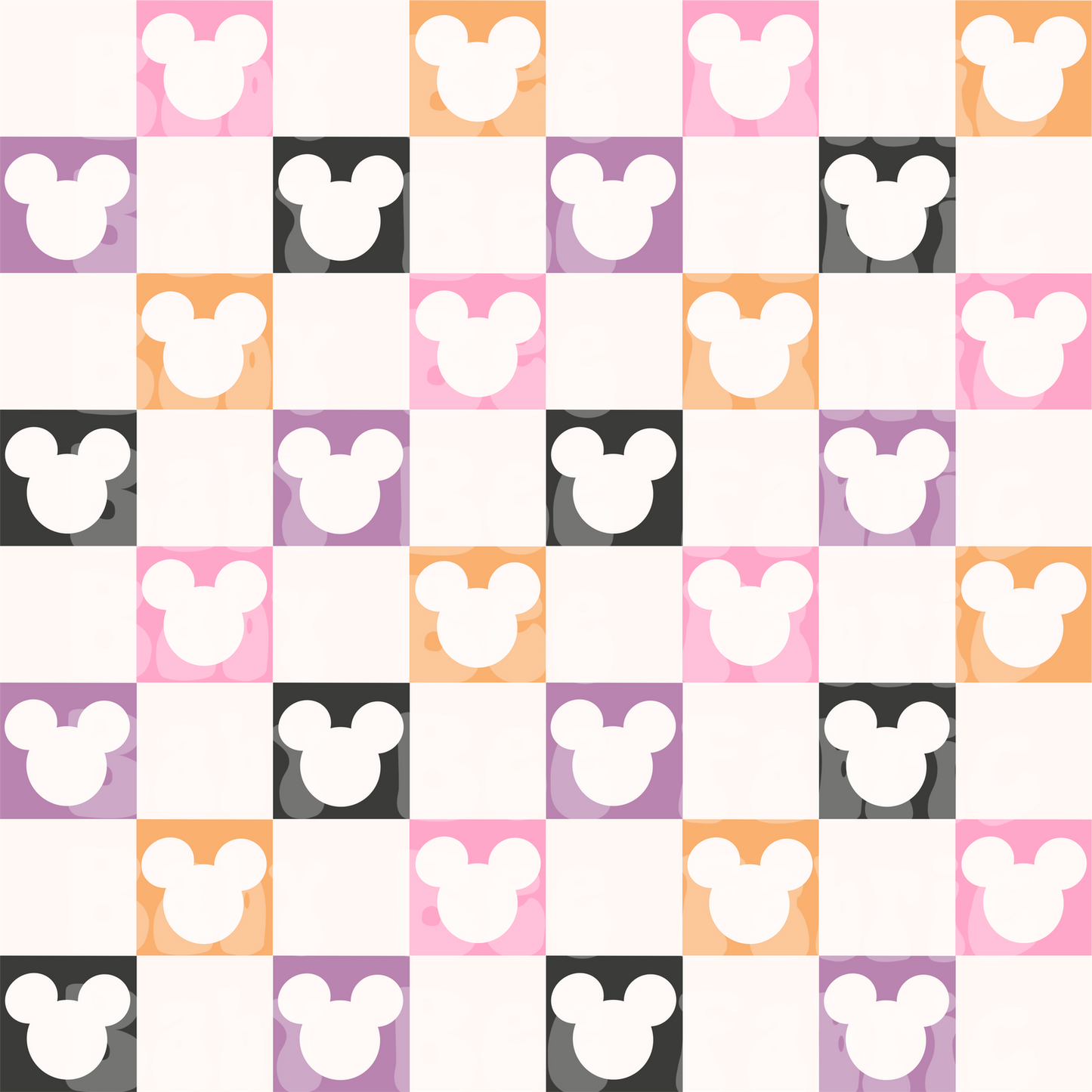 Black and Pink Mouse Check