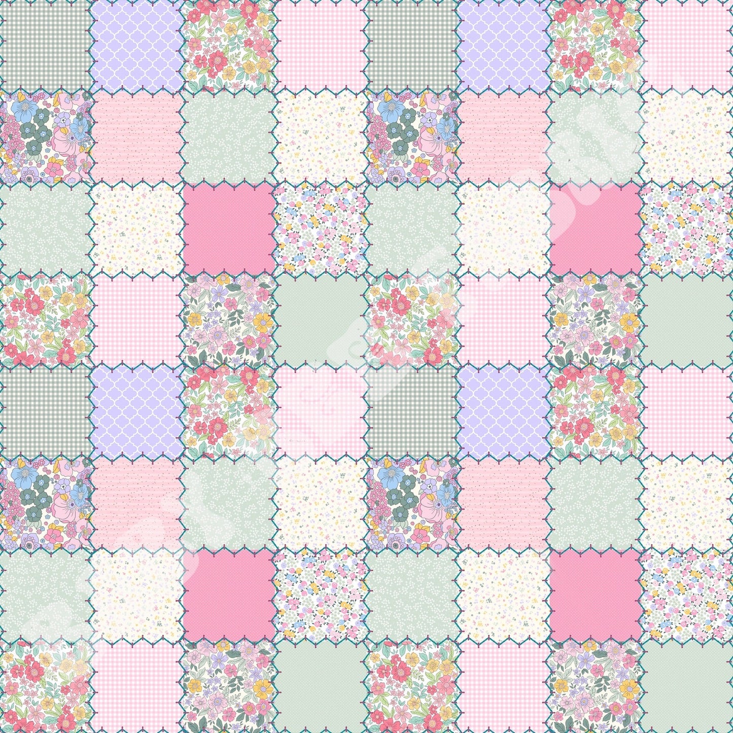 Pastel floral Patch Work