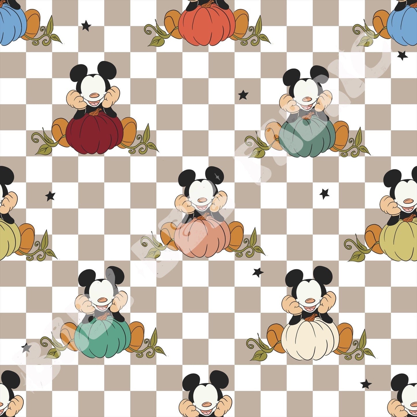 Checkered Pumpkin Mouse