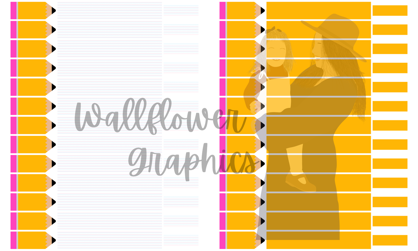2.5 in Pencil Bow Yard Yellow and Elementary Line