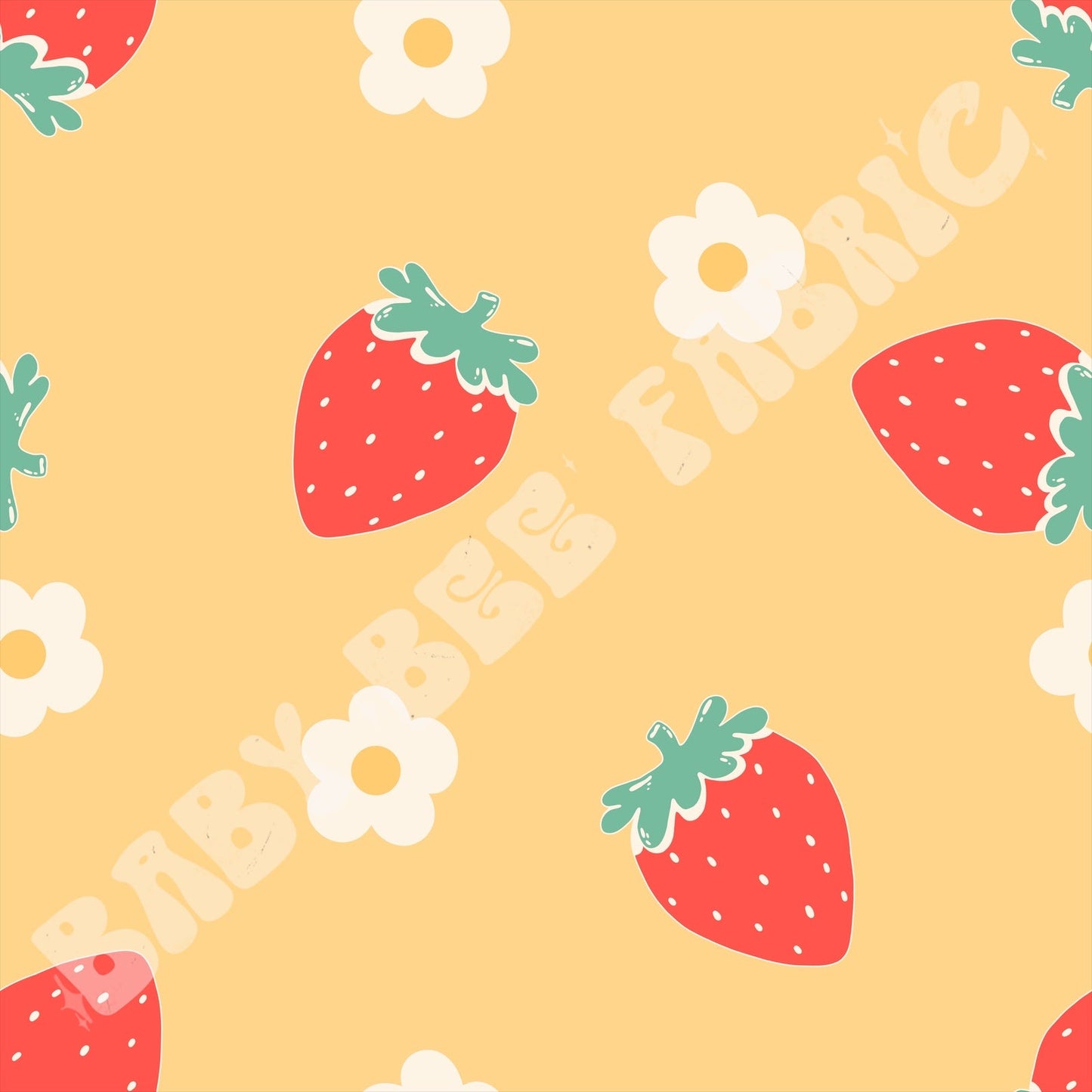 Yellow Floral Strawberries