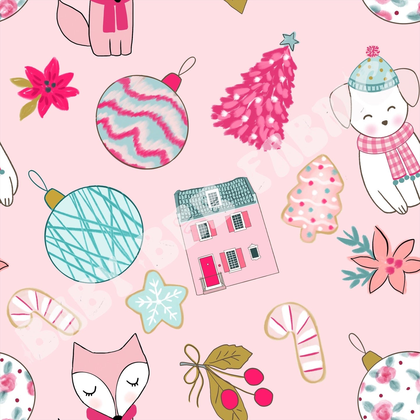 Bright Christmas Foxes