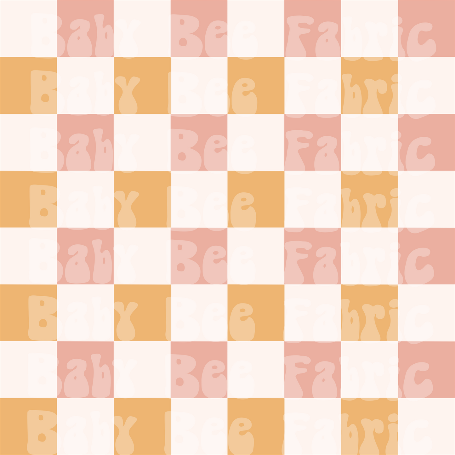 Peach and Orange Check
