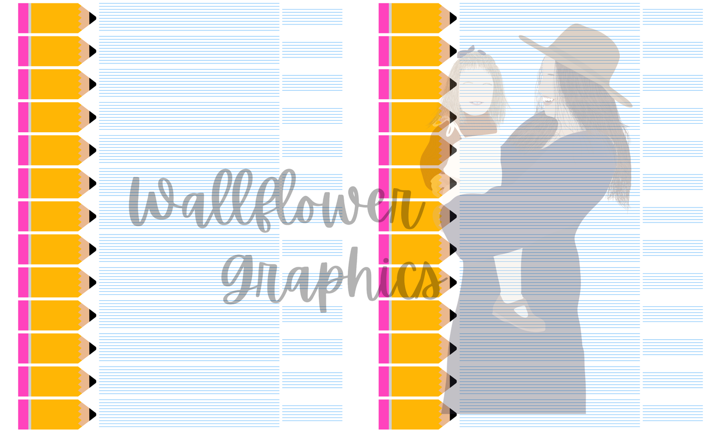 2.5 in Pencil Bow Yard Solid Lines