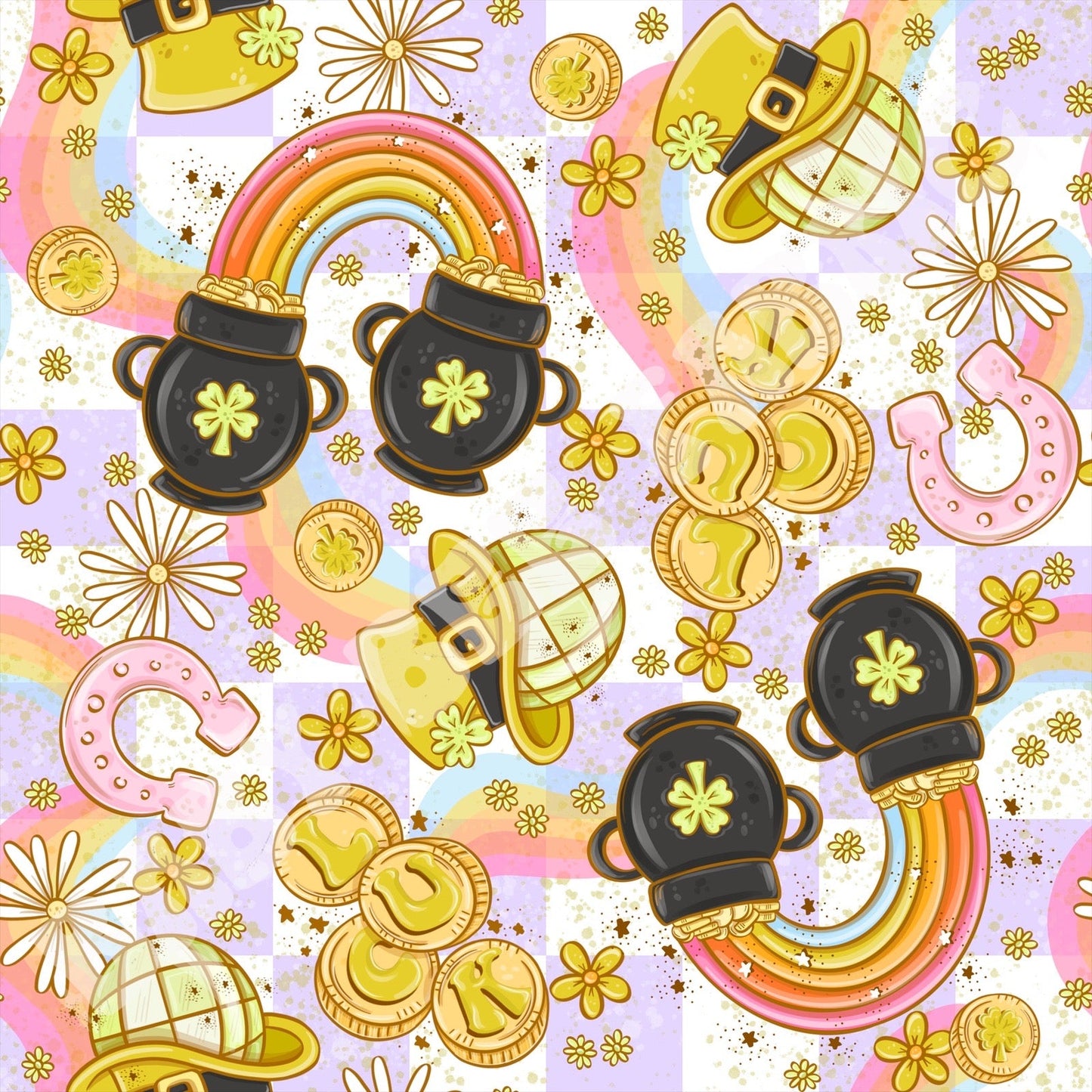 Purple Check Disco Charm