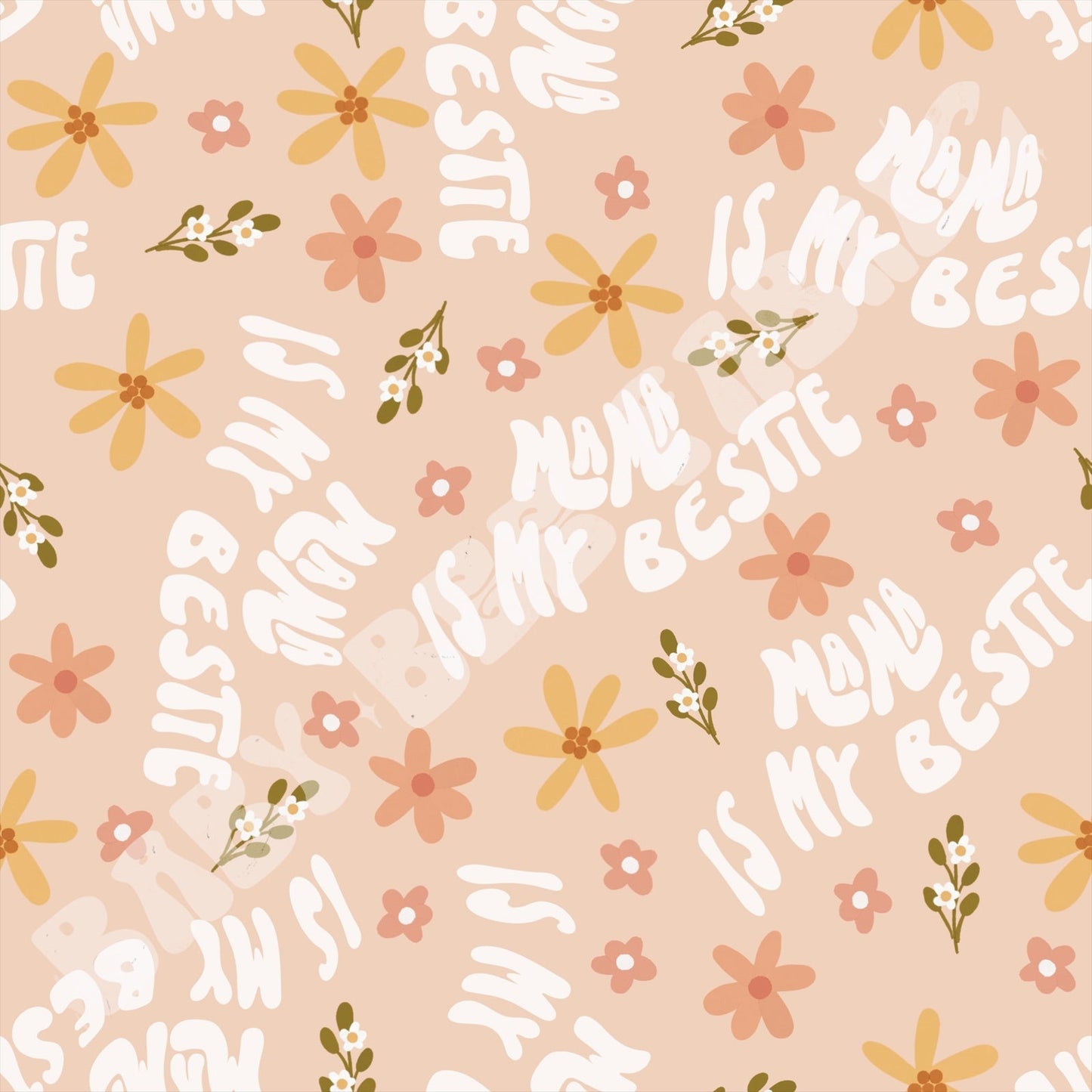 Mama is my bestie floral