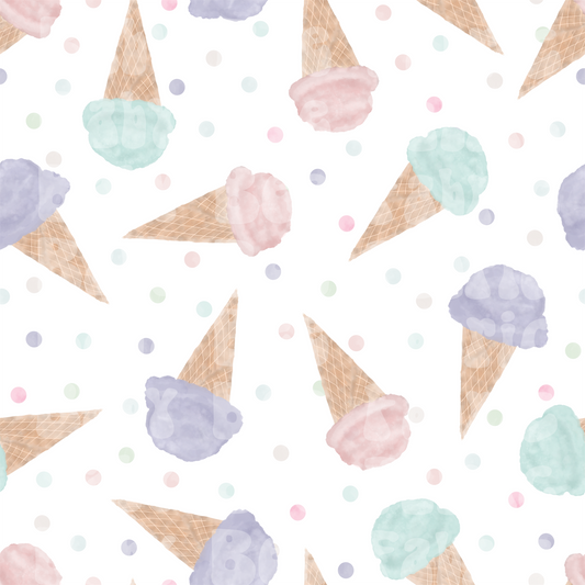 Watercolor ice cream cones