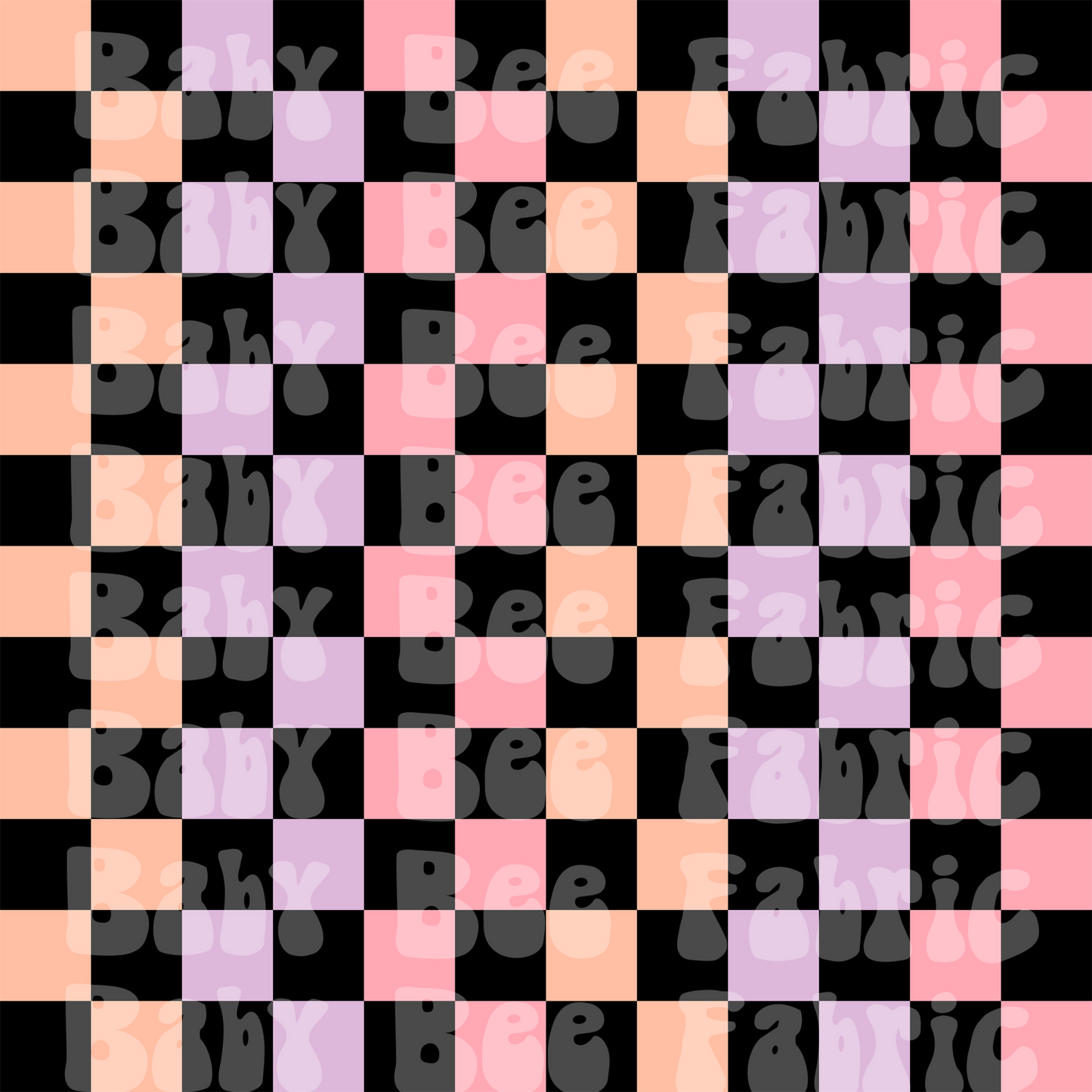 Purple- Orange- Pink- Black Check
