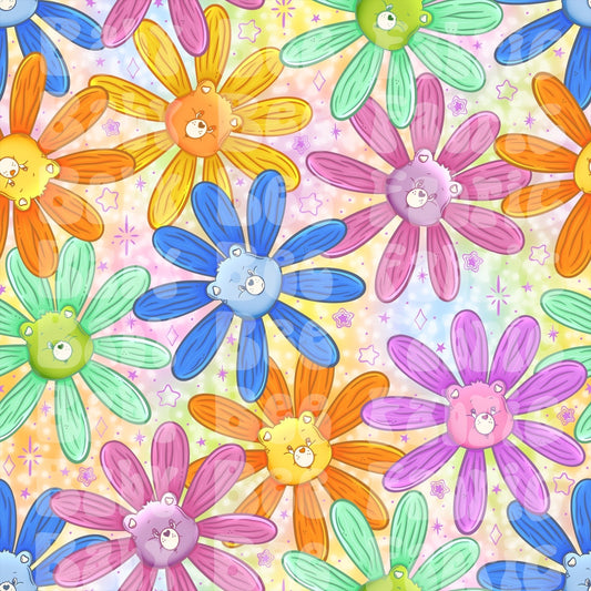 Rainbow Floral Care Bears