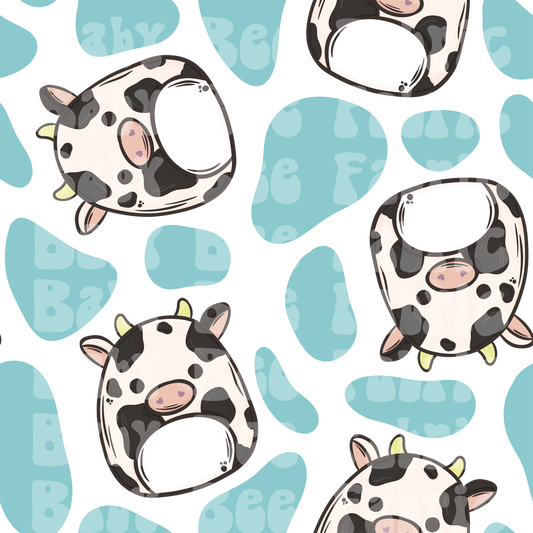 Black, White & Blue Cow Squish