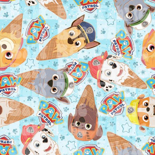 Blue Checkered Paw Patrol Ice Cream