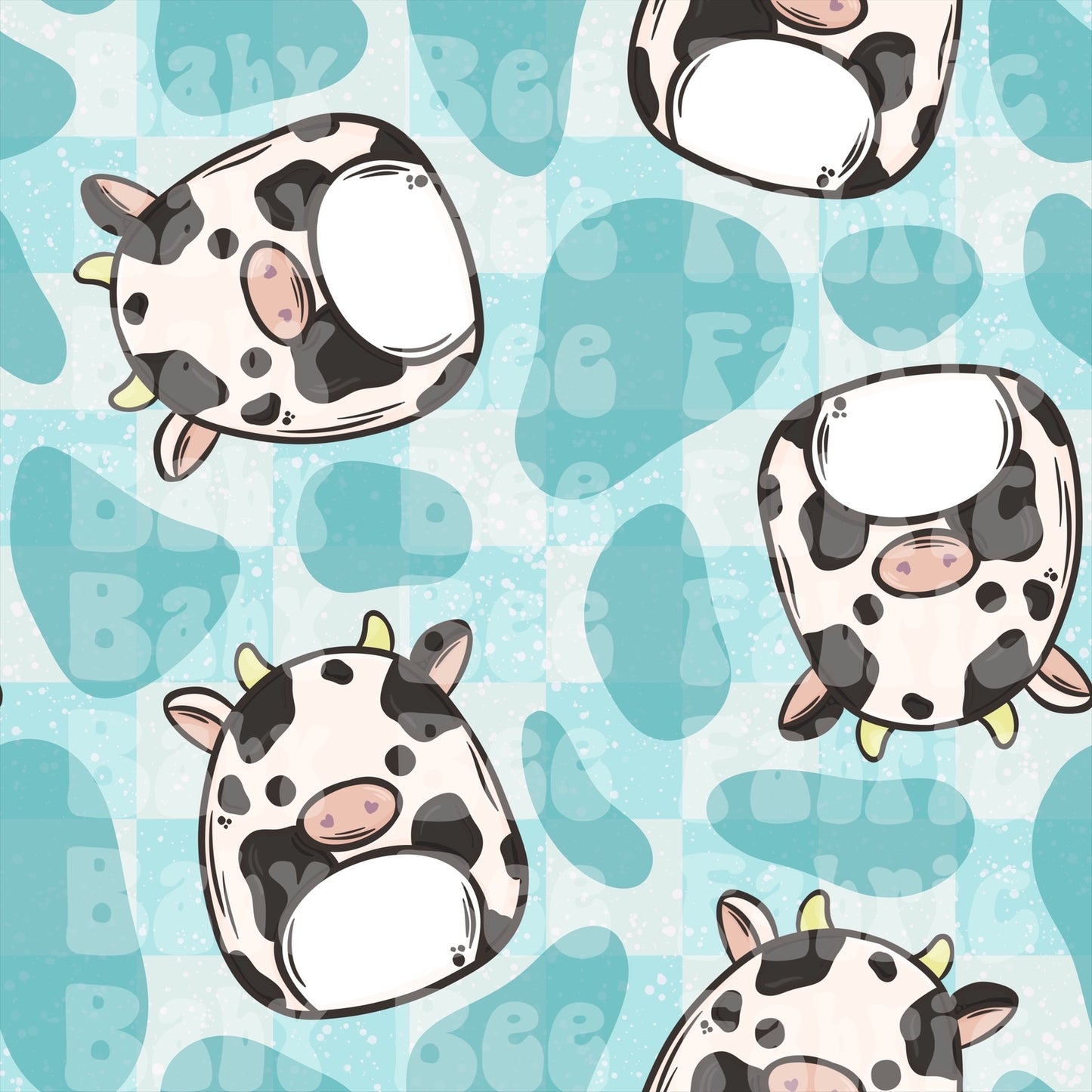 Blue Checkered Cow Squishmallow