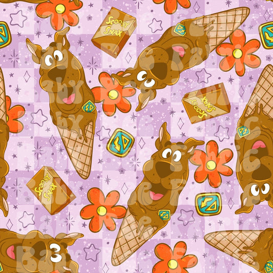 Purple Checkered Scoob Ice Cream