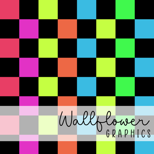 Bright Smiles-Check Coordinate Wide Rib