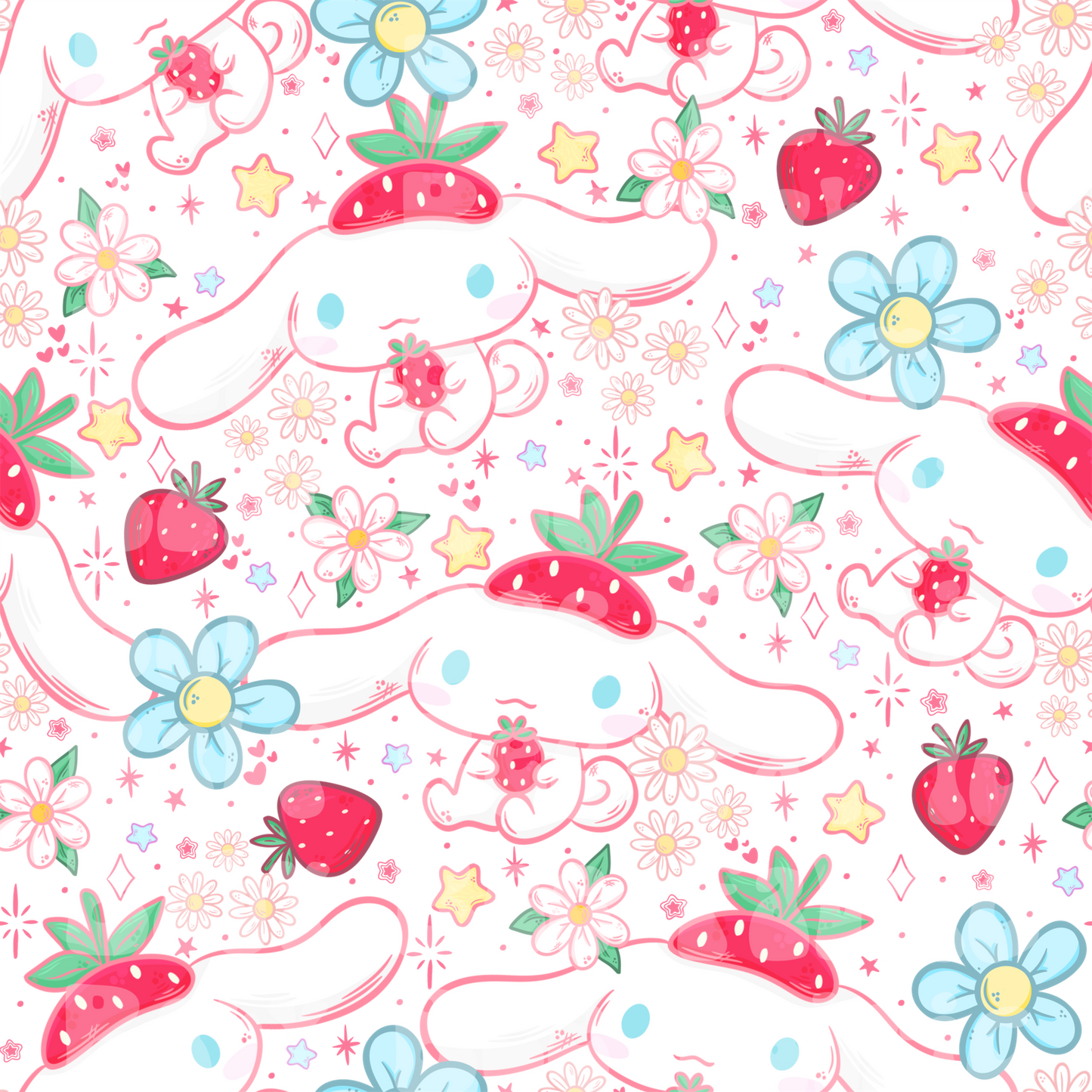 White Floral Cinnamonroll