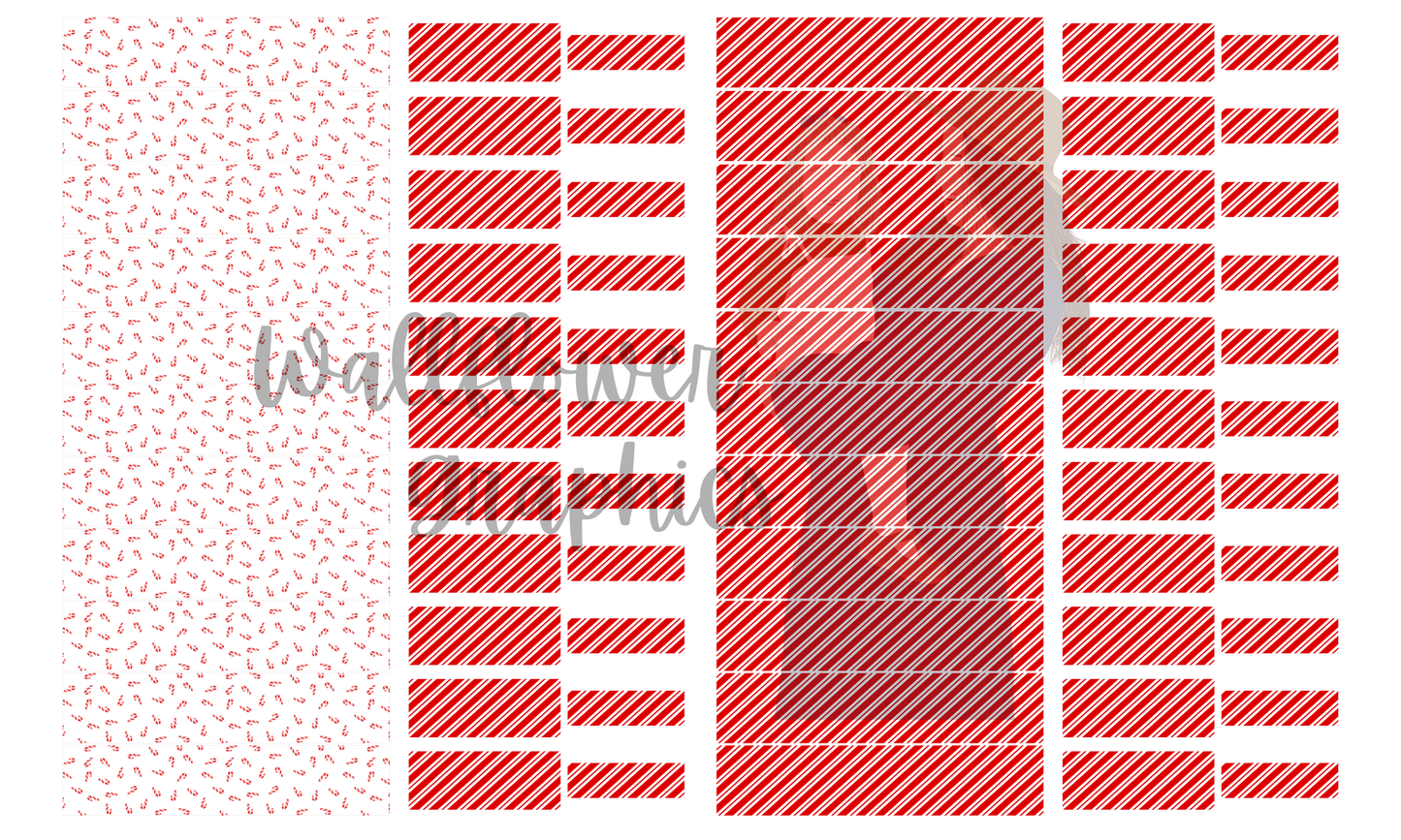 Dainty Candy Canes-Candy Cane Stripe Mixed 3 Piece bow Yard