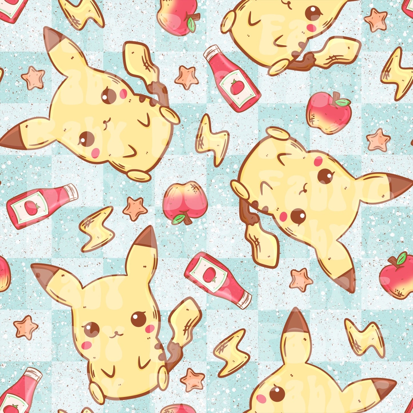 Blue Checkered Ketchup Pika