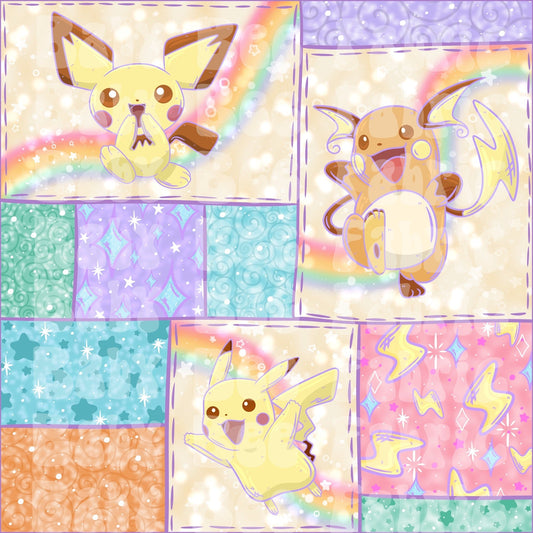 Pika Rainbow Patchwork