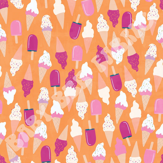 Bright Ice Cream Orange