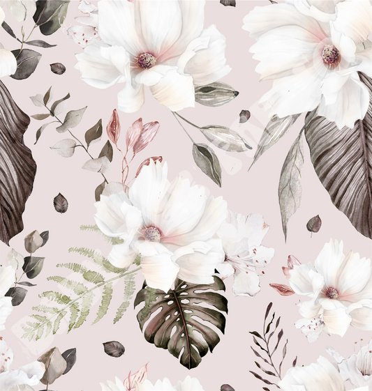 White Watercolor Floral