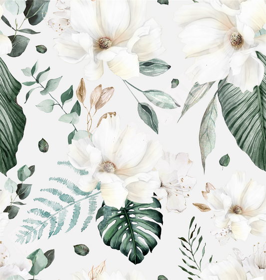 White Watercolor Monstera