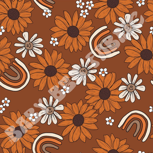 Retro Sunflower Rainbows