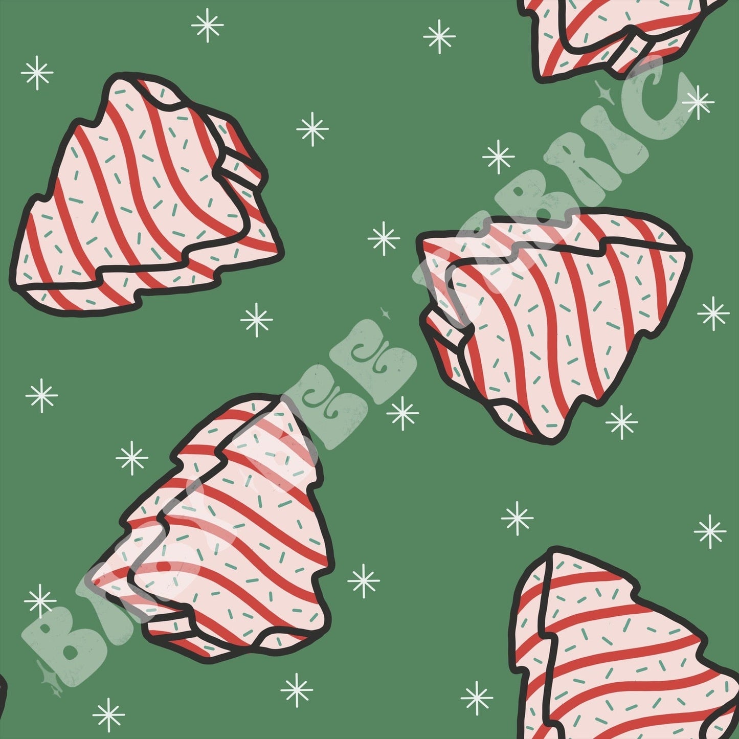 Christmas Cakes on Green