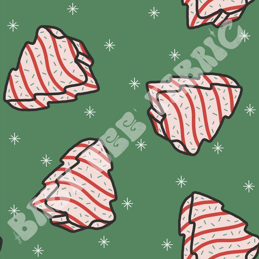 Christmas Cakes on Green