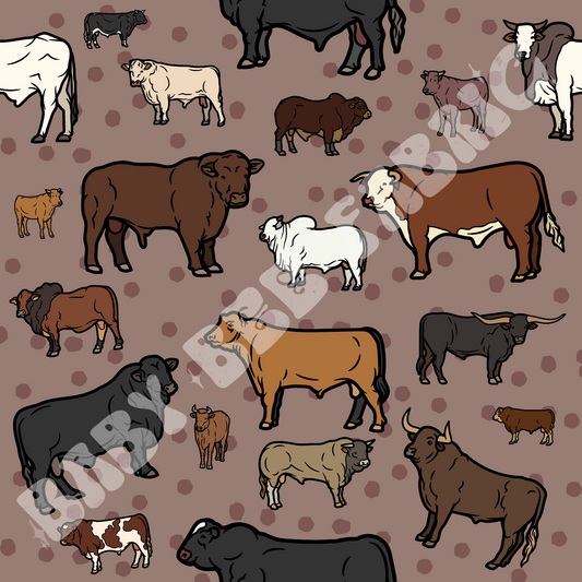Brown Cattle Dots