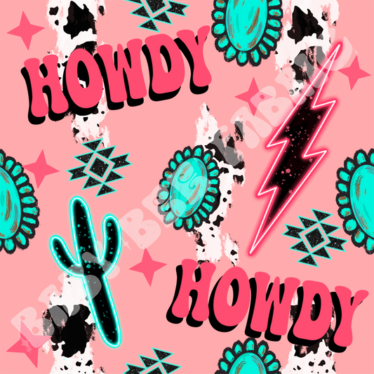 Howdy Pink and Turquoise
