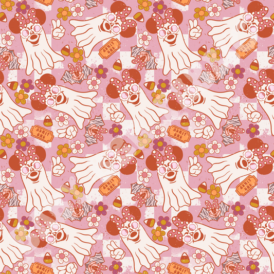 Retro Mouse Ghost Pink