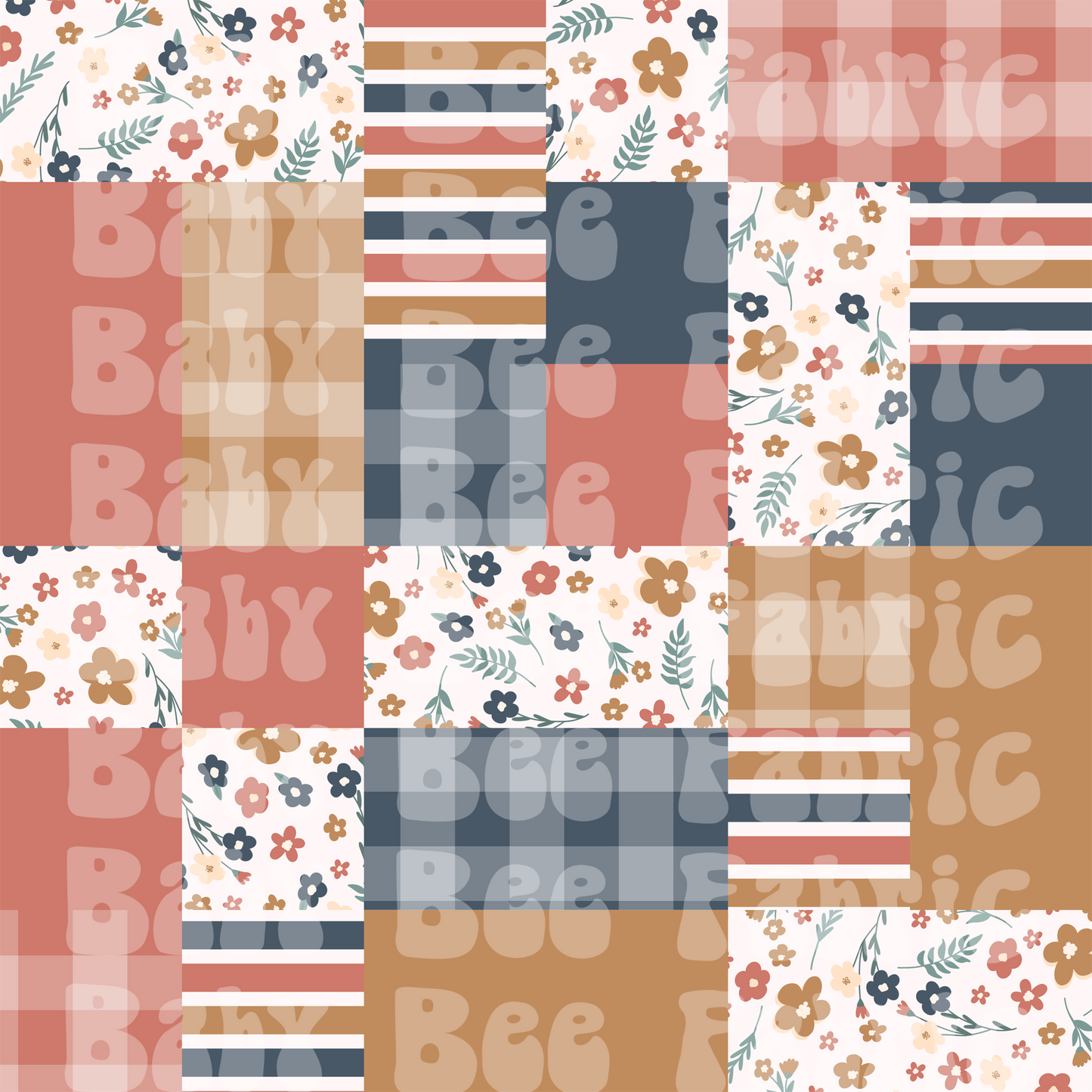 Dainty Fall Floral Patchwork