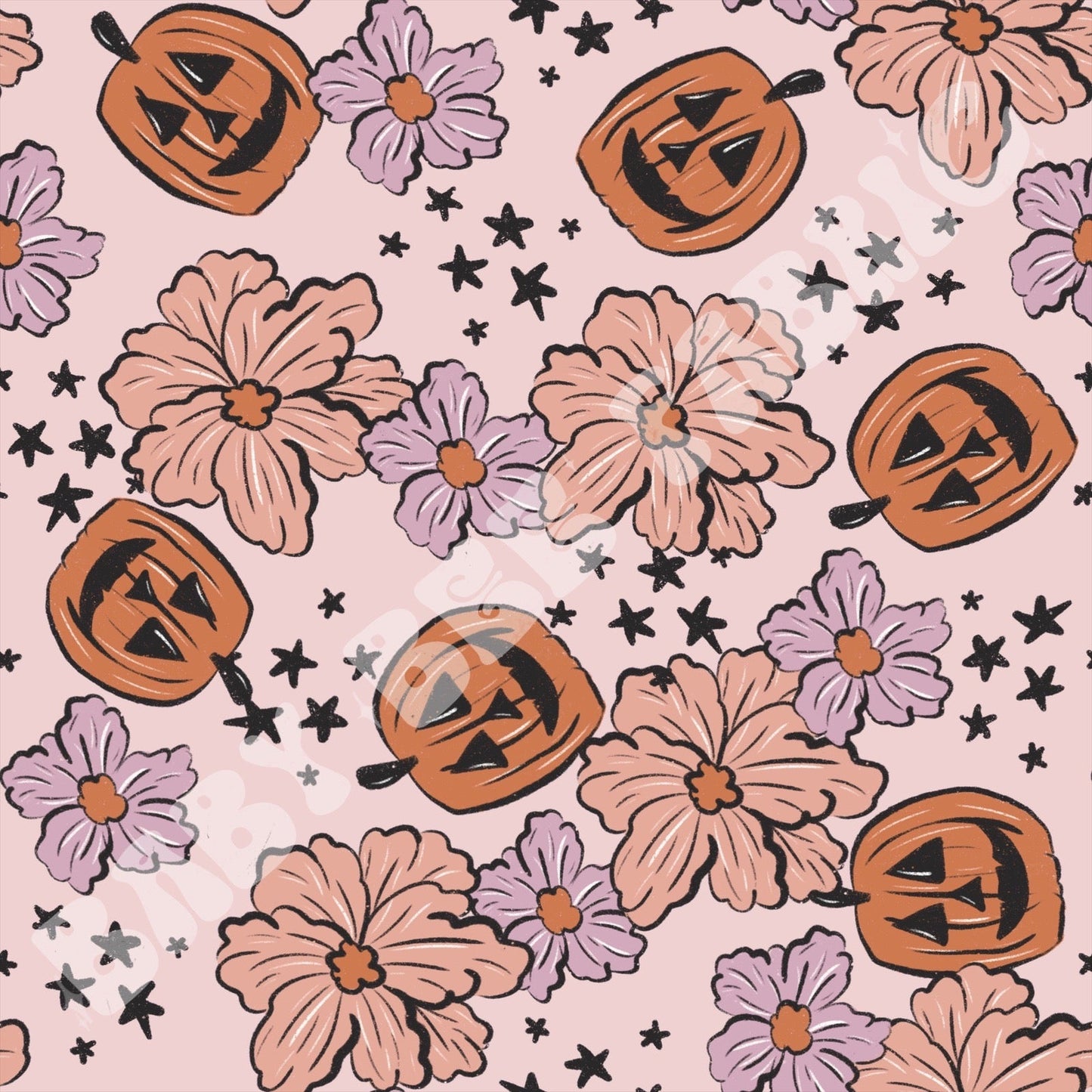 Purple Floral Pumpkins