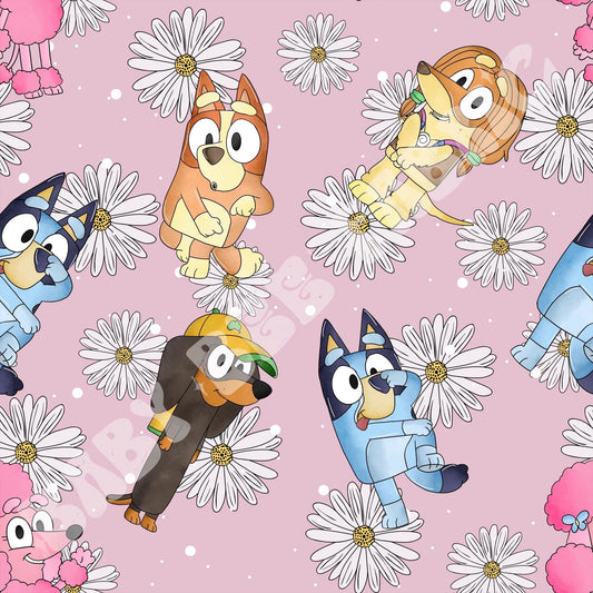 Pink Floral Dogs