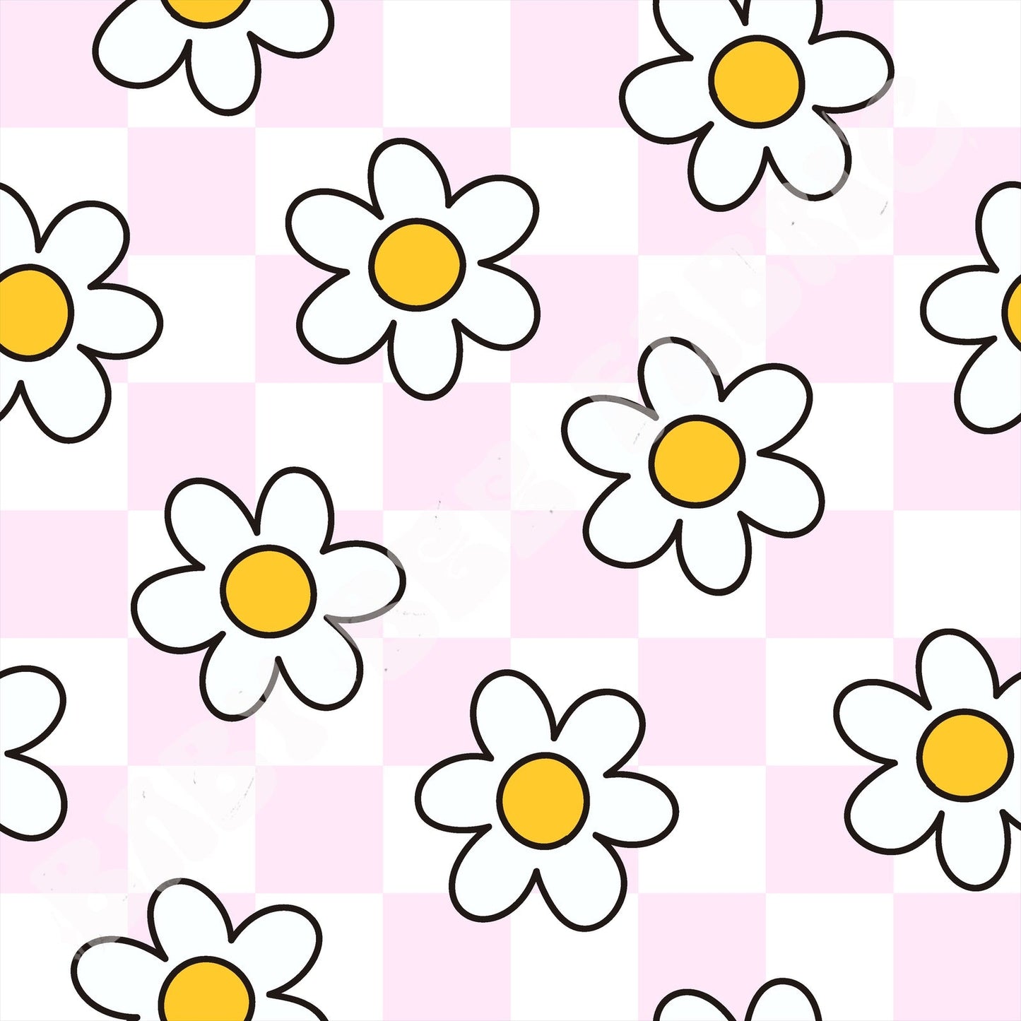 Pink Check Daisy