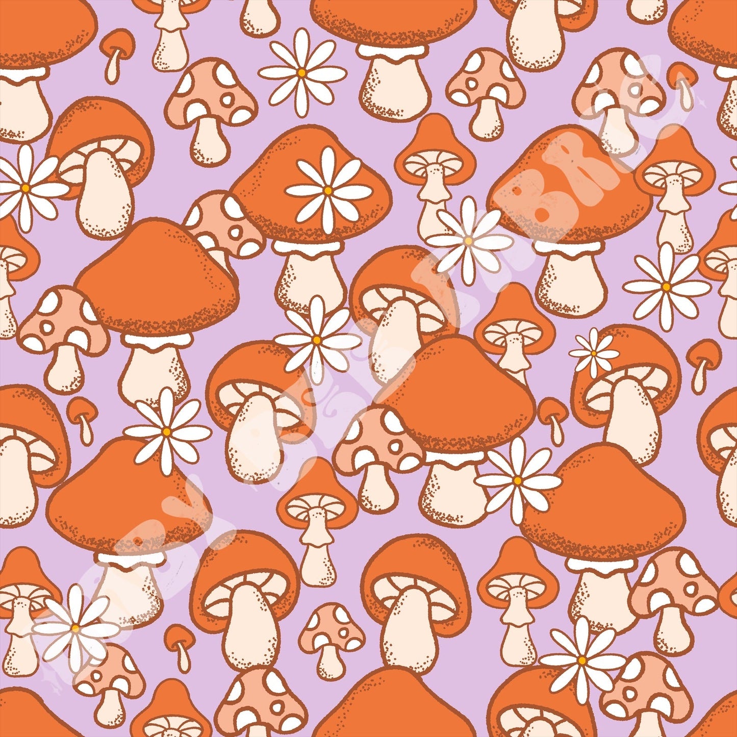 70s Mushrooms Purple