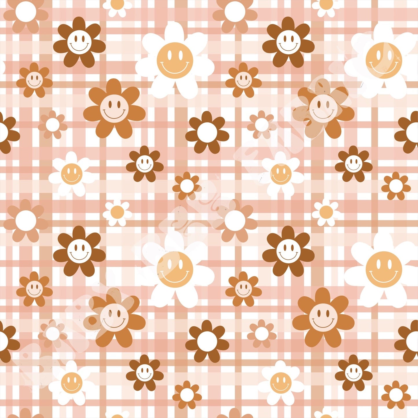 Smiley Daisy Plaid