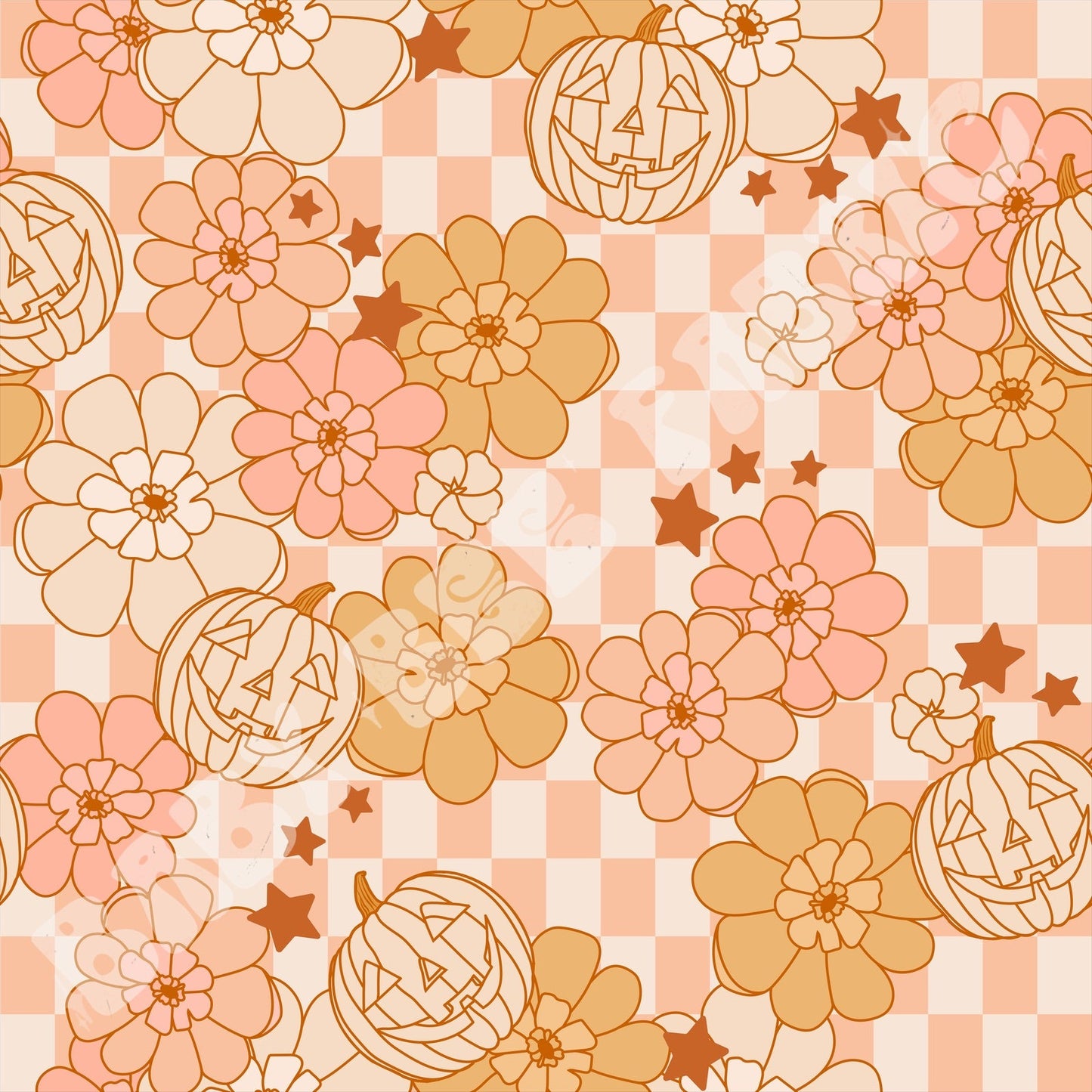 Checkered Pumpkins Light