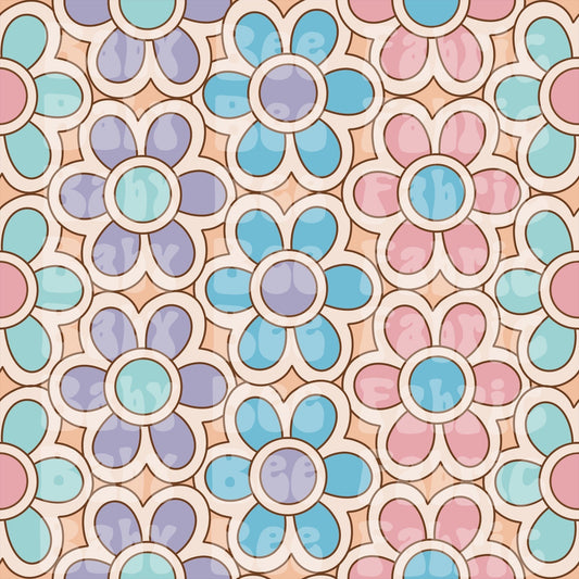 Hex Flowers Pastel