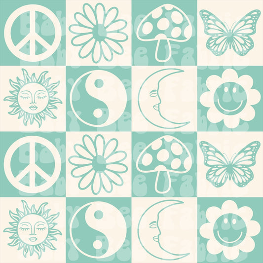 Checker Mix Teal