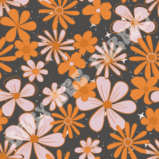 Flowers on Dark Grey