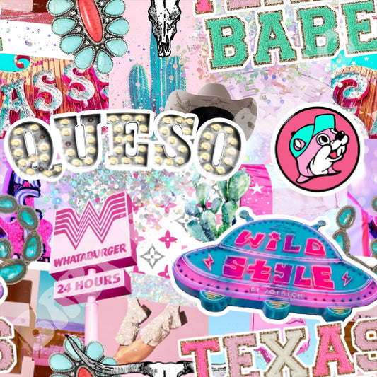 Pink Texas Collage